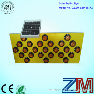 ISO Audited Factory LED Flashing Solar Traffic Sign Supplier / Construction Road Signal with Solar Panel